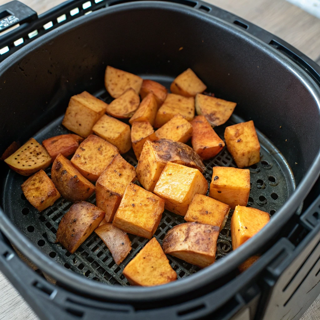 Air Fryer Roasted Sweet Potatoes
